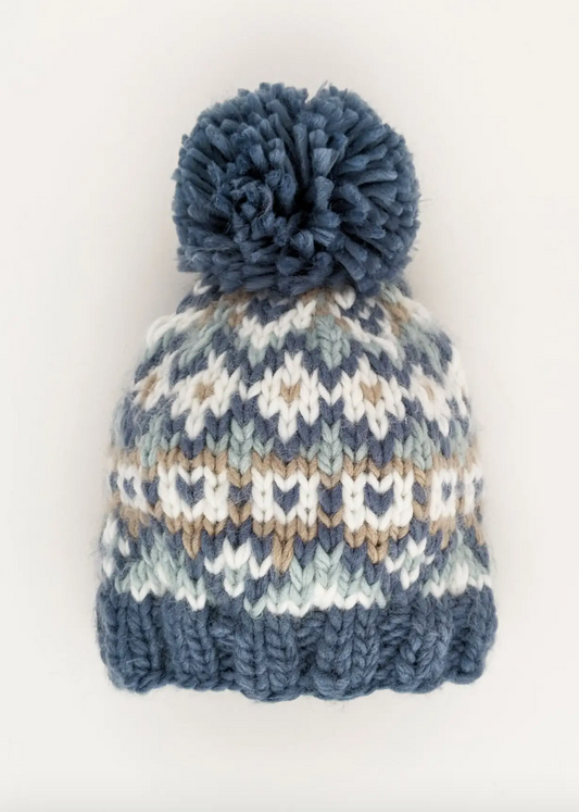 Fairisle Slate Beanie