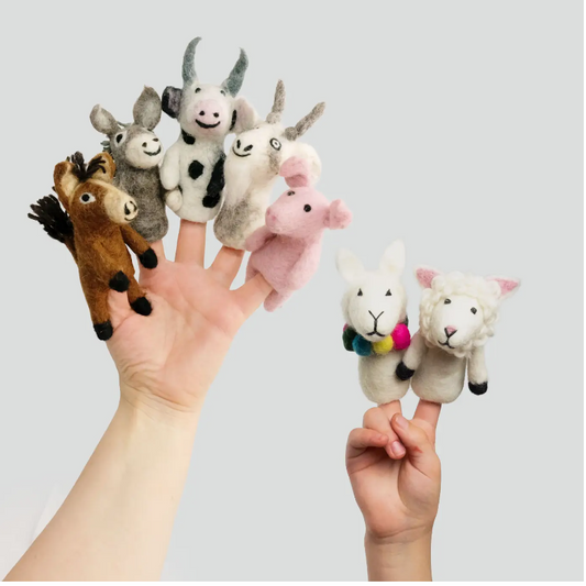 Felt Finger Puppets Barnyard Buddies