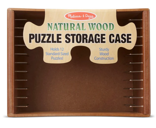 Natural wood puzzle case