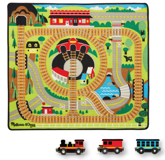 Round the Rails Train Rug