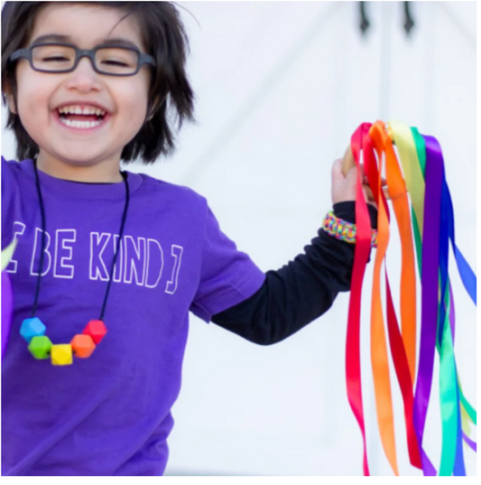Rainbow Ribbon Hand Kite