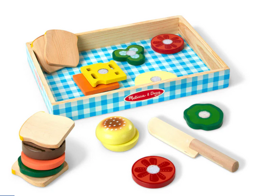 Sandwich Making Set Wooden Play Food