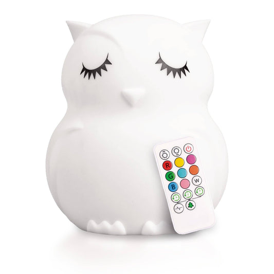 Lumipets® LED Owl Night Light w/ Remote in cardboard box