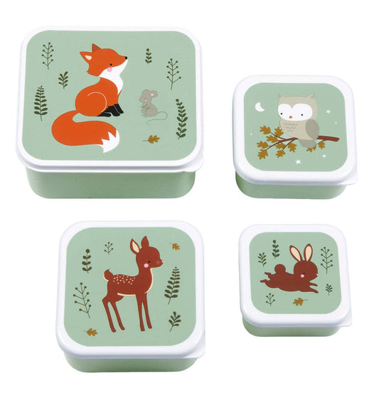 Lunch & snack box set: Forest friends - sage
